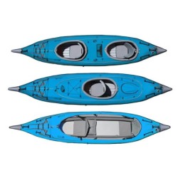 KAYAK GONFLABLE ADVANCED ELEMENTS FRAME CONVERTIBLE ELITE BLEU