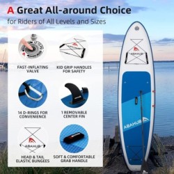 Abahub Planche SUP gonflable avec pagaie reglable en aluminium