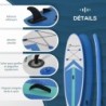 Stand Up Paddle Gonflable Adulte HOMCOM Dimensions