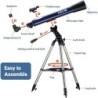 Telescope astronomique avec adaptateur de trepied reglable par telephone