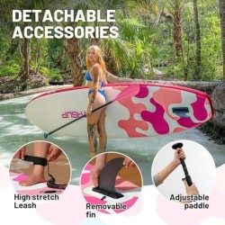 Santasup Stand Up Paddle Planche de Surf Sup Gonflable Complet Paddle Gonflable