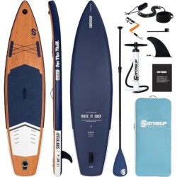 Santasup Stand Up Paddle Planche de Surf  Pagaie Reglable, Pompe