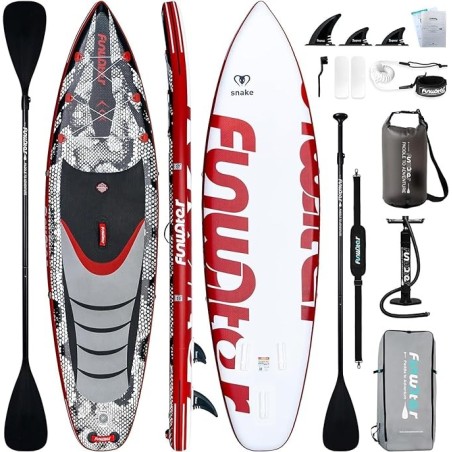 FunWater Planche de Surf Gonflable - Accessoire Complet - Pagaie reglable