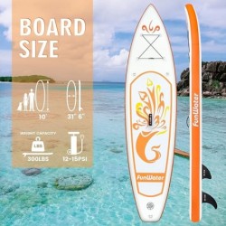 FunWater Planche de Surf Gonflable - Accessoire Complet - Pagaie reglable