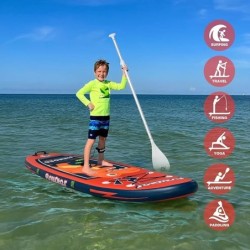 FunWater Planche de Surf Gonflable  - Pagaie reglable , Kid-Rot