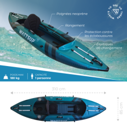 WATTSUP COD 1 PLACE KAYAK GONFLABLE