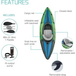 Intex - Kayak - Challenger 1 - Pour 1 personne