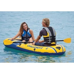 INTEX Challenger 2 bateau pneumatique bleu / jaune