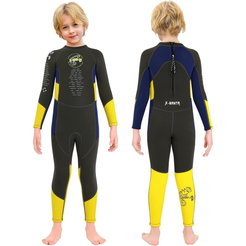 Maillot de bain en neoprene pour enfants 2.5mm combinaison de plongee