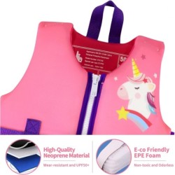 Wenlia Gilet de bain pour enfants Gilet de bain licorne