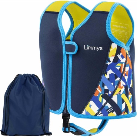 Limmys Gilet de natation en neoprene pour enfants, aide A la flottaison avec sac A cordon