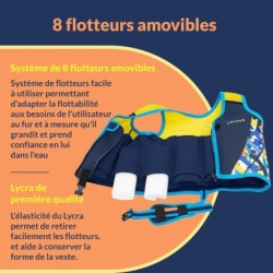 Limmys Gilet de natation en neoprene pour enfants, aide A la flottaison avec sac A cordon