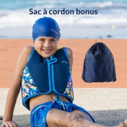 Limmys Gilet de natation en neoprene pour enfants, aide A la flottaison avec sac A cordon