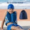 Limmys Gilet de natation en neoprene pour enfants, aide A la flottaison avec sac A cordon